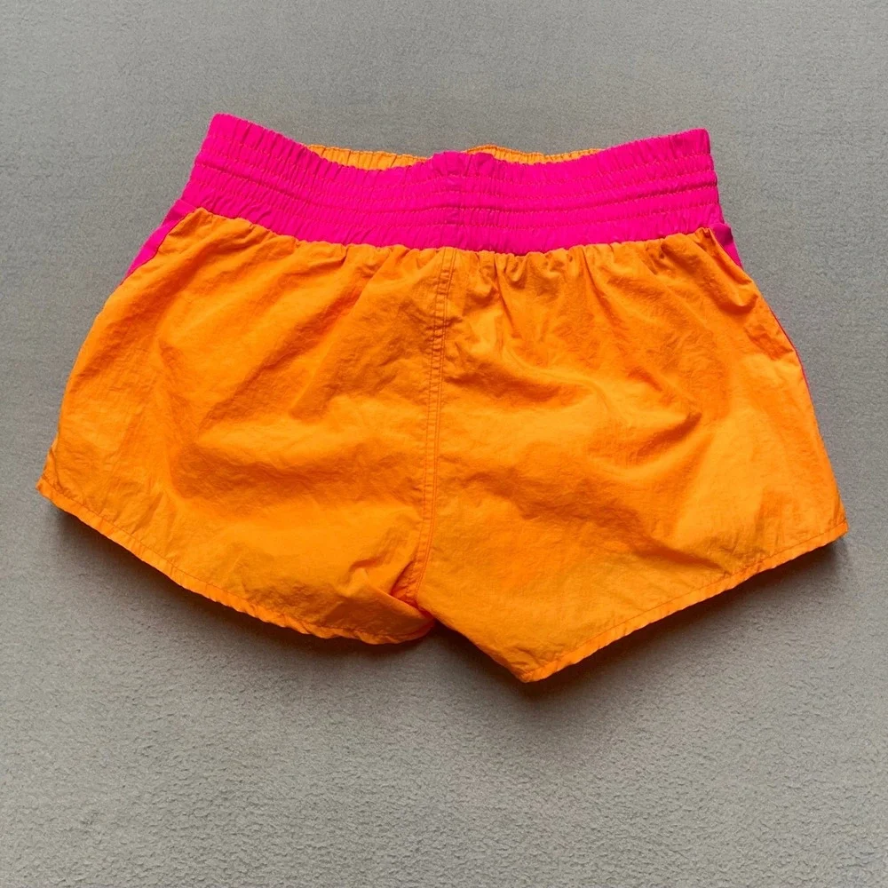 Vintage JAMS Neon Orange Pink Boxer Shorts 80s‎ 90s Surf Beach Festival Mens L